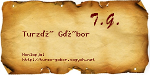 Turzó Gábor névjegykártya
